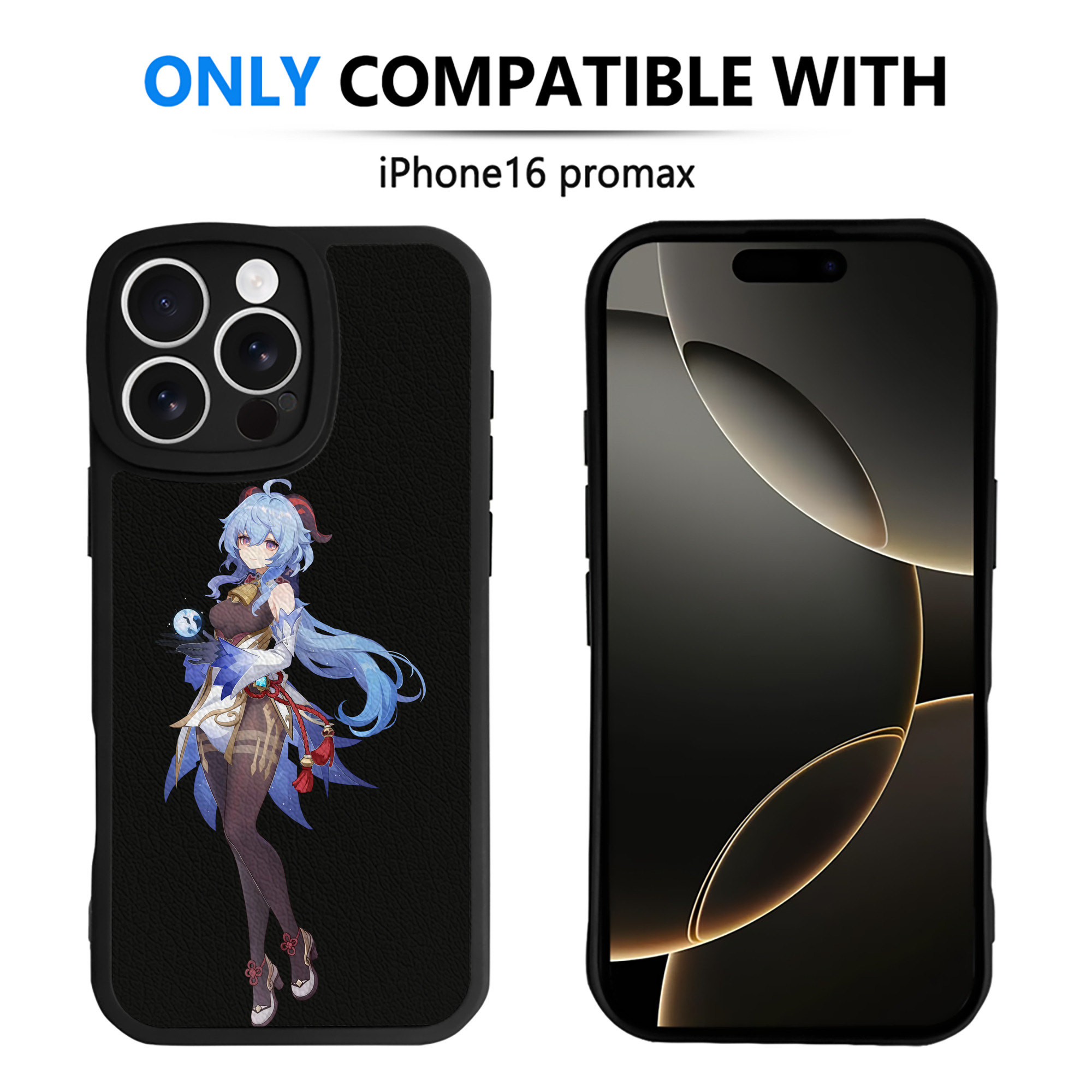 げんし神 甘雨 かんう genshin Ganyu 【iPhone 16シリーズ対応】シリコンスマホケース（レザー調） 材質：シリコン